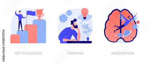 Fotomural Creative entrepreneurship icons set
