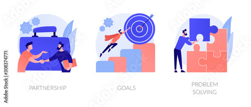 Fotomural Successful business icons set