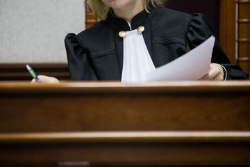 Wall Mural - trial in the courtroom of the Russian court