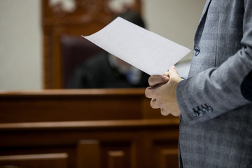 Wall Mural - trial in the courtroom of the Russian court