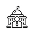 Black line icon for governor