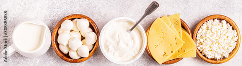 Fotografía Probiotics fermented dairy products.