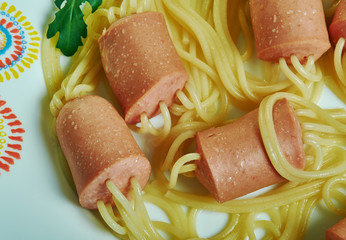 Sticker - Sausages stuffed with spaghett