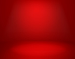 red studio background. empty vivid red color studio room, modern interior wall. advertisement banner