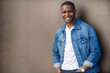 © elnariz - Handsome african american man model, good looking smiling casual lifestyle portrait in trendy clothing