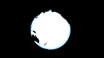 Wall Mural - the rotation of the planet earth. 3d rendering