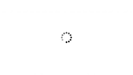 Loading circle on white background