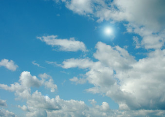 clouds in the blue sky