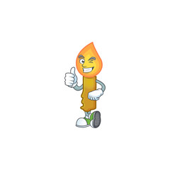 Sticker - Picture of gold candle making Thumbs up gesture