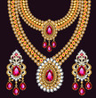 Illustration set of indian  wedding necklace and earrings