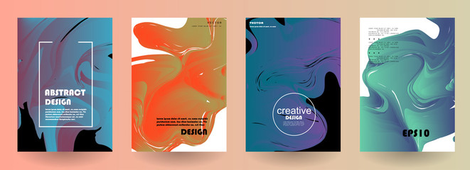 Template brochures, flyers, business presentations. Modern flat line style, layout in A4 size. Trendy abstract background. Geometric science or technology pattern. Graphic design
