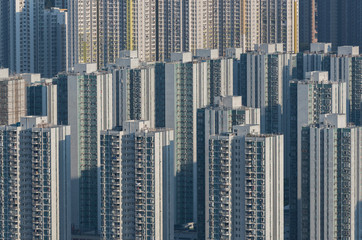  High rise residential building in Hong Kong city