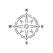 © StarGraphic - Gray compass linear icon on white background. Vector illustration.