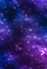 Wall Mural - stars, planet and galaxy in cosmos universe, space and time travel science background