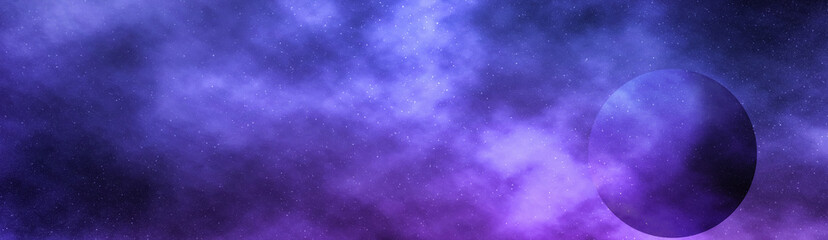 Wall Mural - stars, planet and galaxy in cosmos universe, space and time travel science background