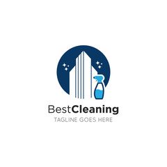 Sticker - cleaning logo and maid icon vector illustration design template