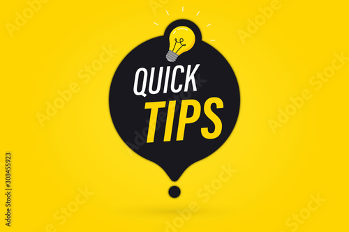 Fotografía Quick tips, helpful tricks vector logos, emblems and banners