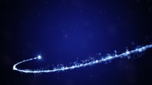 Glowing Blue Christmas Tree Animation With Light And Particles. 4k