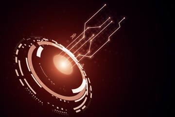 Poster - round digital button