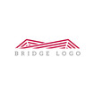 Vector abstract bridge logo. Design template.
