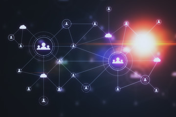 Poster - Social media network interface.