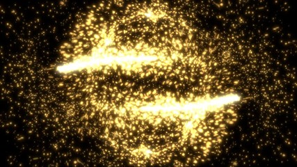 Wall Mural - particle logo reveal transition light alpha matte
