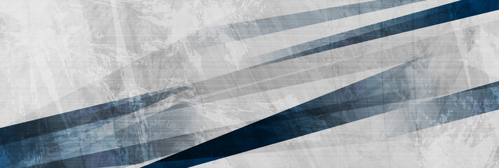 Wall Mural - Dark blue grunge stripes abstract banner design. Geometric tech background. Vector illustration