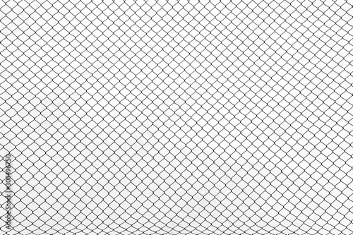 Fotomural the cage metal net on white background