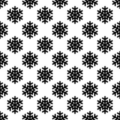 Wall Mural - Seamless pattern of snowflakes. Christmas or winter theme vector background