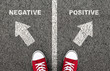 Leinwandbild Motiv Negative or positive thinking is a personal choice