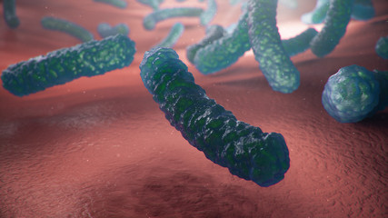 Wall Mural - 3d illustration viruses causing infectious diseases, decreased immunity. concept of viral disease. v