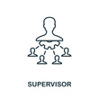 Supervisor line icon. Thin style element from business administration collection. Simple Supervisor icon for web design, apps and software