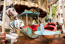 Classic Merry-go-round Or Carousel At The Winter Fair