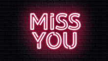 Red Neon Video Animation Miss You