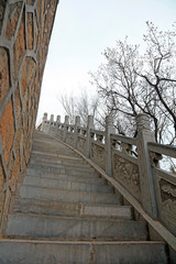 Wall Mural - Chinese traditional building steps and railings