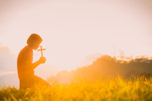 Praying Silhouette 2 Free Stock Photo - Public Domain Pictures