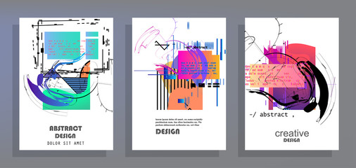 Template brochures, flyers, business presentations. Modern flat line style, layout in A4 size. 