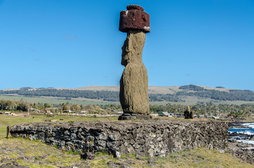 Chile - Rapa Nui or Easter Island - Tahai - Ahu Ko Te Riku