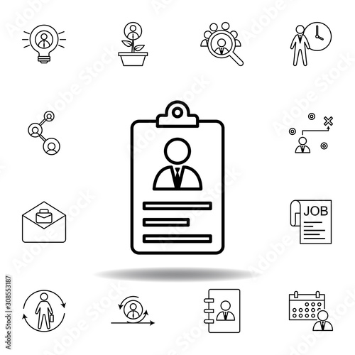 Account Cv Resume Icon Set Of Hr Elements Can Be Used For Web Logo Mobile App Ui Ux Stock Vector Adobe Stock