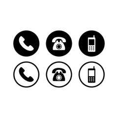 Poster - telephone, call phone icon vector design symbol