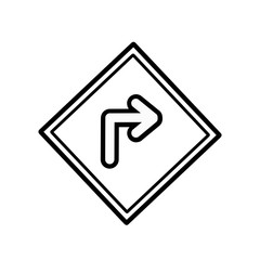 Wall Mural - Turn right icon,vector illustration. Flat design style. vector turn right icon illustration isolated on White background, turn right icon Eps10. turn right icons graphic design vector symbols.