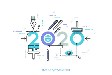 Infographic concept 2020 year of opportunities