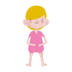 Poster - cute little boy cartoon character design