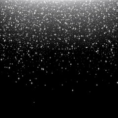 Wall Mural - falling stars effect. silver stardust. abstract vector background