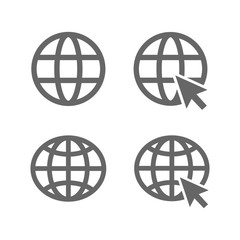 Leinwandbilder - Set of go to website symbol