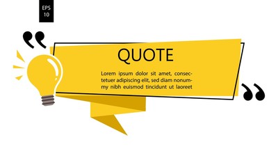 vector illustration of typography design. remark quote text box poster template concept. blank empty