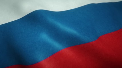 Wall Mural - flag of Russia waving in the wind