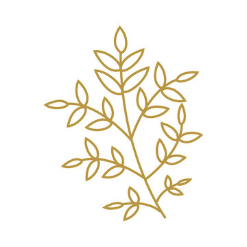 Christmas hand-drawn plants flat design