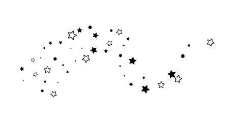 stars shape flying design elements. vector isolated decoration