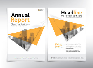 Wall Mural - modern business cover page, vector template, yellow theme